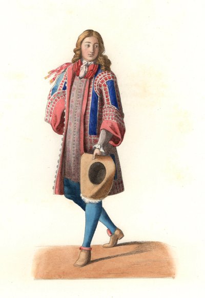 Betjent en fot av kongens hus av Edmond Lechevallier Chevignard