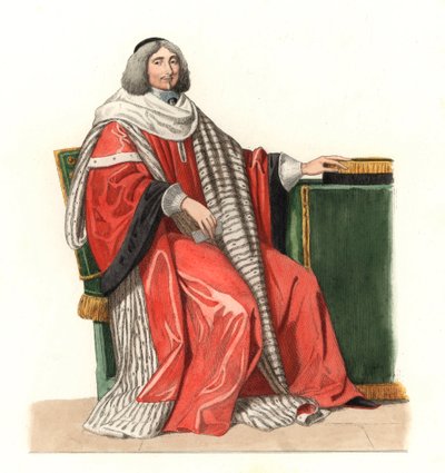 Jean Antoine de Mesme (1661-1723), herre av Irval, greve av Avaux, fransk magistratur på 1600-tallet, etter et maleri fra 1653, av Philippe de Champaigne (1602-1674) - Litografi basert på en illustrasjon av Edmond Lechevallier-Chevignard ( 1825-1902), ekst av Edmond Lechevallier Chevignard