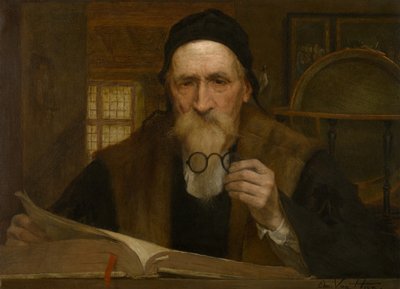Filosof (olje på panel) av Edmond Theodor van Hove
