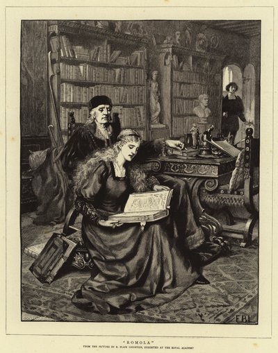 Romola (gravering) av Edmund Blair (after) Leighton