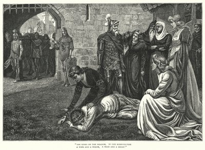 The Bridal Of Malahide (gravering) av Edmund Blair (after) Leighton
