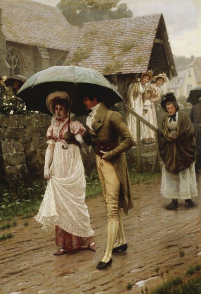 En våt søndagsmorgen, 1896 av Edmund Blair Leighton