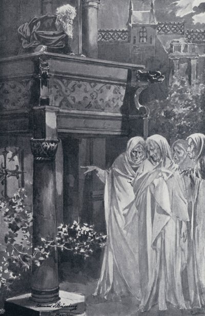 Illustrasjon for Goethes Faust av Edmund Bruning