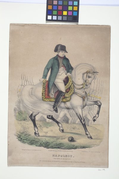 Napoleon - The Hero Of 100 Battles (håndfarget litografi) av Edmund Burke Kellogg