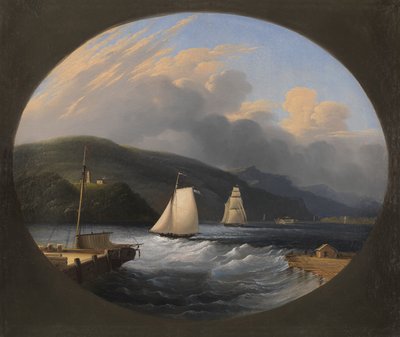 Cornwall Landing, Hudson River, 1851 av Edmund C. Coates