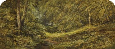 Sketch - In the Woods (olje på lerret) av Edmund G. Muller