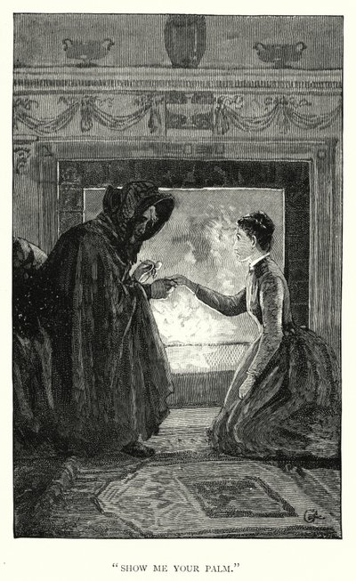 Illustrasjon for Jane Eyre av Charlotte Bronte (gravering) av Edmund Henry Garrett