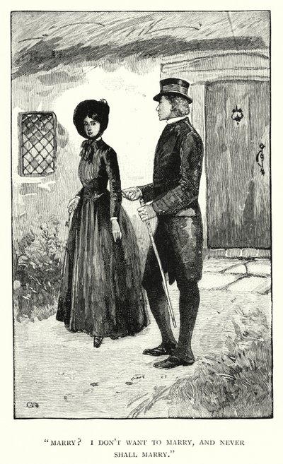 Illustrasjon for Jane Eyre av Charlotte Bronte (gravering) av Edmund Henry Garrett