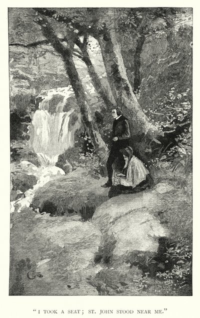 Illustrasjon for Jane Eyre av Charlotte Bronte (gravering) av Edmund Henry Garrett