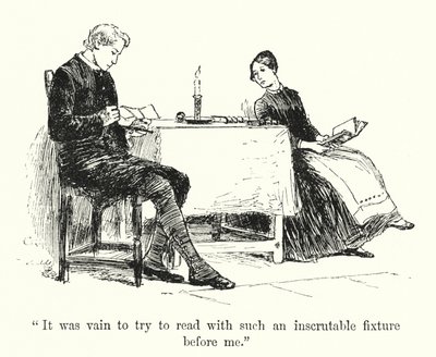 Illustrasjon for Jane Eyre av Charlotte Bronte (litho) av Edmund Henry Garrett