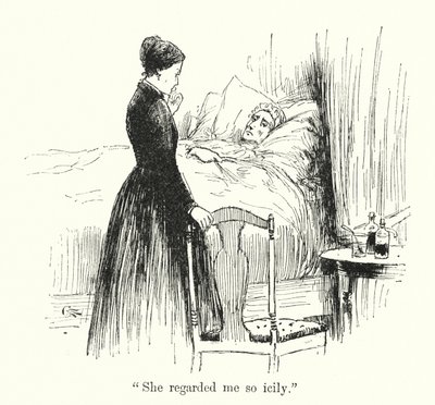 Illustrasjon for Jane Eyre av Charlotte Bronte (litho) av Edmund Henry Garrett