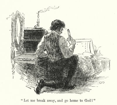 Illustrasjon for Jane Eyre av Charlotte Bronte (litho) av Edmund Henry Garrett