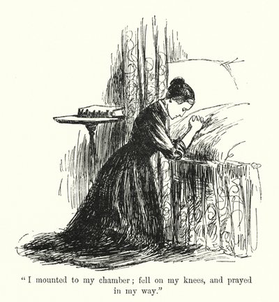 Illustrasjon for Jane Eyre av Charlotte Bronte (litho) av Edmund Henry Garrett