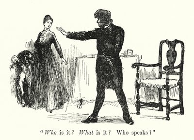 Illustrasjon for Jane Eyre av Charlotte Bronte (litho) av Edmund Henry Garrett