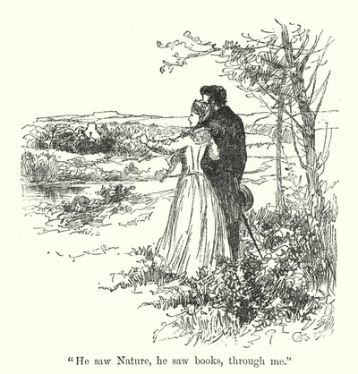 Illustrasjon for Jane Eyre av Charlotte Bronte (litho) av Edmund Henry Garrett