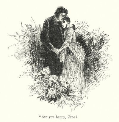 Illustrasjon for Jane Eyre av Charlotte Bronte (litho) av Edmund Henry Garrett