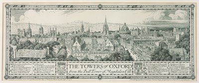 Towers of Oxford fra Bell Tower of Magdalen, 1908 av Edmund Hort New