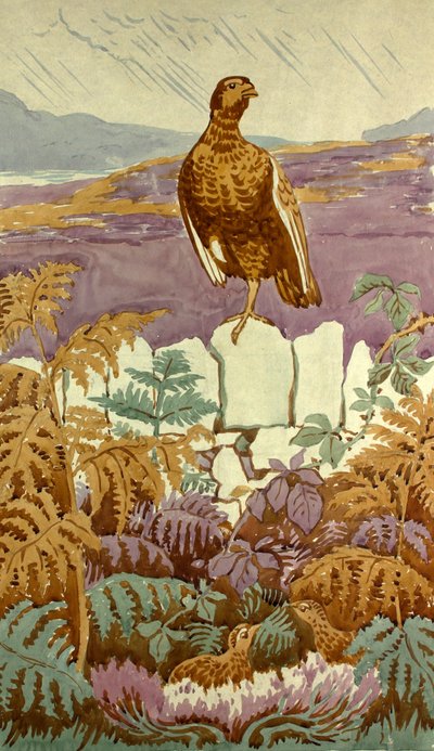 Lookout on the Moor, ca. 1930 (gouache på papir) av Edmund Hunter