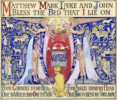 Matthew, Mark, Luke & John, ca. 1935 (gouache på papir) av Edmund Hunter