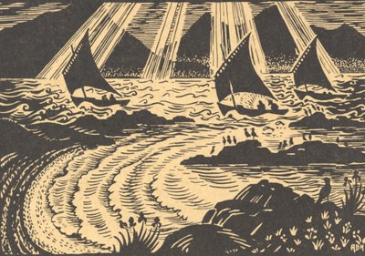 Tre seilskuter av Edmund Hunter