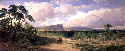 Utsikt over Nottingham (olje om bord) av Edmund John Niemann