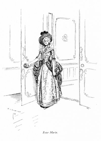 Illustrasjon for Sheridans The School for Scandal (gravering) av Edmund Joseph (after) Sullivan