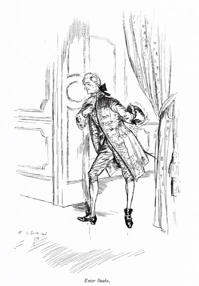 Illustrasjon for Sheridans The School for Scandal (gravering) av Edmund Joseph (after) Sullivan