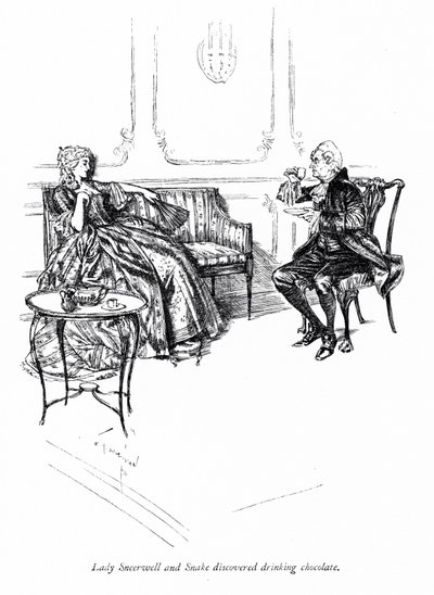 Illustrasjon for Sheridans The School for Scandal (gravering) av Edmund Joseph (after) Sullivan