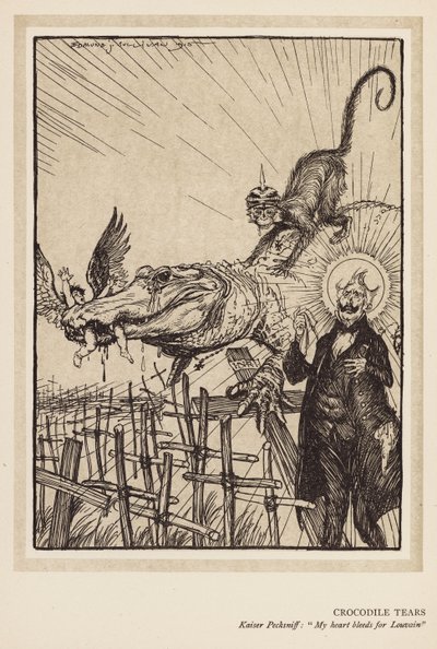 The Kaiser#39;s Garland: Crocodile Tears (litho) av Edmund Joseph (after) Sullivan