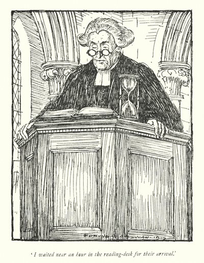 Illustrasjon for The Vicar of Wakefield av Oliver Goldsmith (litho) av Edmund Joseph Sullivan