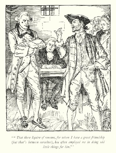 Illustrasjon for The Vicar of Wakefield av Oliver Goldsmith (litho) av Edmund Joseph Sullivan