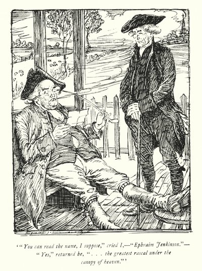 Illustrasjon for The Vicar of Wakefield av Oliver Goldsmith (litho) av Edmund Joseph Sullivan