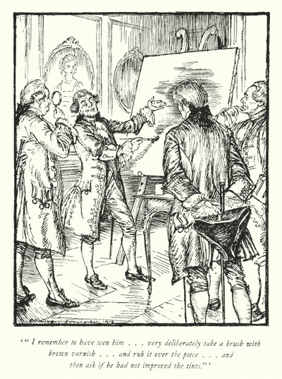 Illustrasjon for The Vicar of Wakefield av Oliver Goldsmith (litho) av Edmund Joseph Sullivan