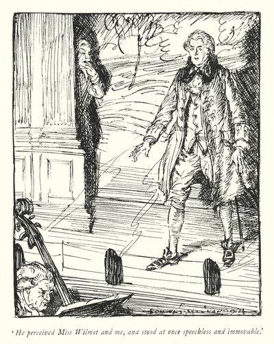 Illustrasjon for The Vicar of Wakefield av Oliver Goldsmith (litho) av Edmund Joseph Sullivan