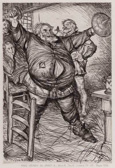 Den første delen av kong Henry IV, akt II, Sc 4 av Edmund Joseph Sullivan