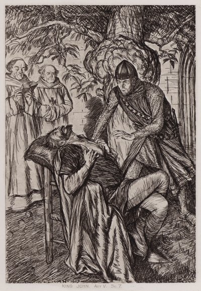 The Life and Death of King John, Act V, Sc 7 (litho) av Edmund Joseph Sullivan