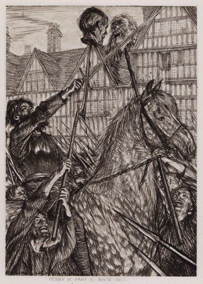 Den andre delen av kong Henry IV, akt IV, Sc 7 (litho) av Edmund Joseph Sullivan