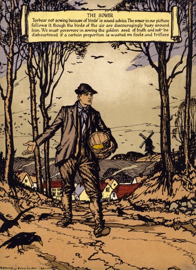 Såmannen (farge litho) av Edmund Joseph Sullivan