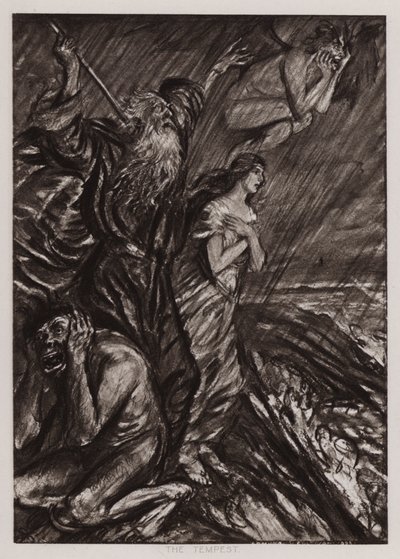 Stormen (litho) av Edmund Joseph Sullivan