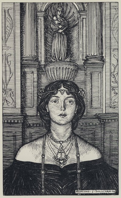Tennyson, illustrasjon for A Dream of Fair Women and Other Poems av Edmund Joseph after Sullivan