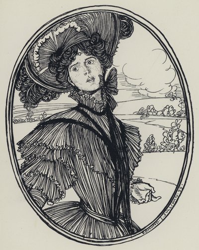 Tennyson, illustrasjon for A Dream of Fair Women and Other Poems av Edmund Joseph after Sullivan