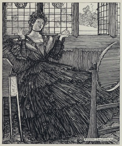 Tennyson, illustrasjon for A Dream of Fair Women and Other Poems av Edmund Joseph after Sullivan