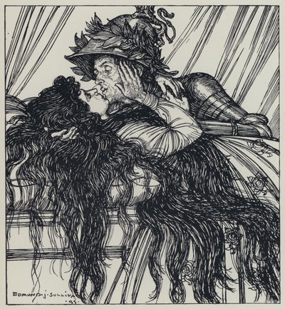 Tennyson, illustrasjon for A Dream of Fair Women and Other Poems av Edmund Joseph after Sullivan