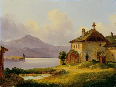 Hus ved innsjøen i Salzkammergut av Edmund Mahlknecht