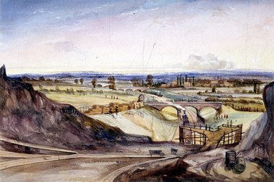 Generell utsikt over Hampstead, London, 1837 av Edmund Marks
