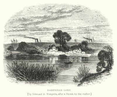 Dagenham Lake (gravering) av Edmund Morison (after) Wimperis