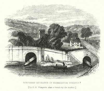 Den nordlige inngangen til Harecastle Tunnels (gravering) av Edmund Morison (after) Wimperis