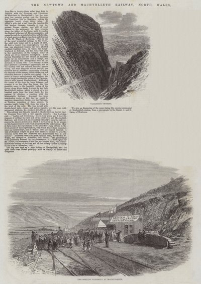 Newtown og Machynlleth Railway, Nord-Wales av Edmund Morison Wimperis