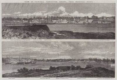 Utsikt over Victoria, Vancouver Island, fra Hospital Point av Edmund Morison Wimperis