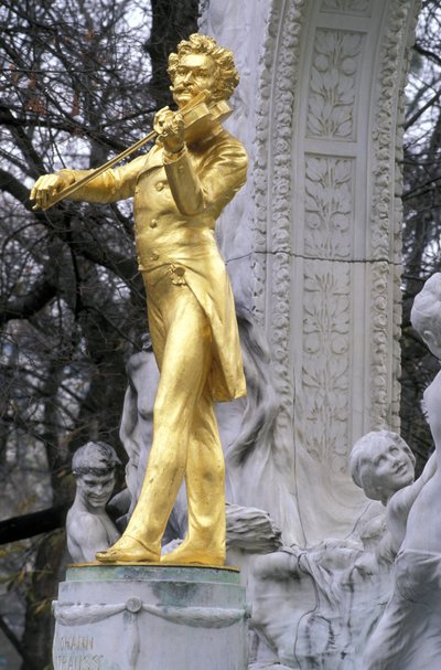 Strauss-statuen, Wien, Østerrike av Edmund Ritter von Hellmer